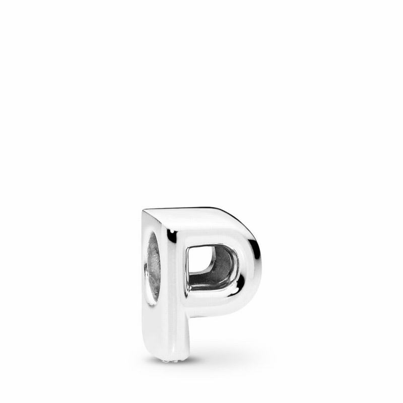 Pandora Letter P Charm - Sterling Silver - Canada | EX5646UF